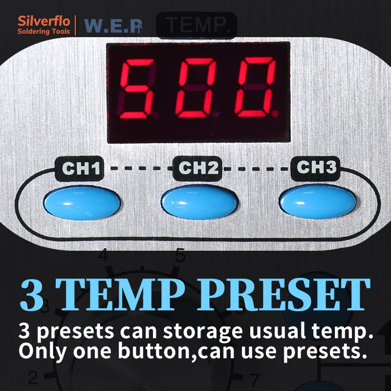 Паяльная станция WEP 959D Термофен с преобразователем температуры для починки