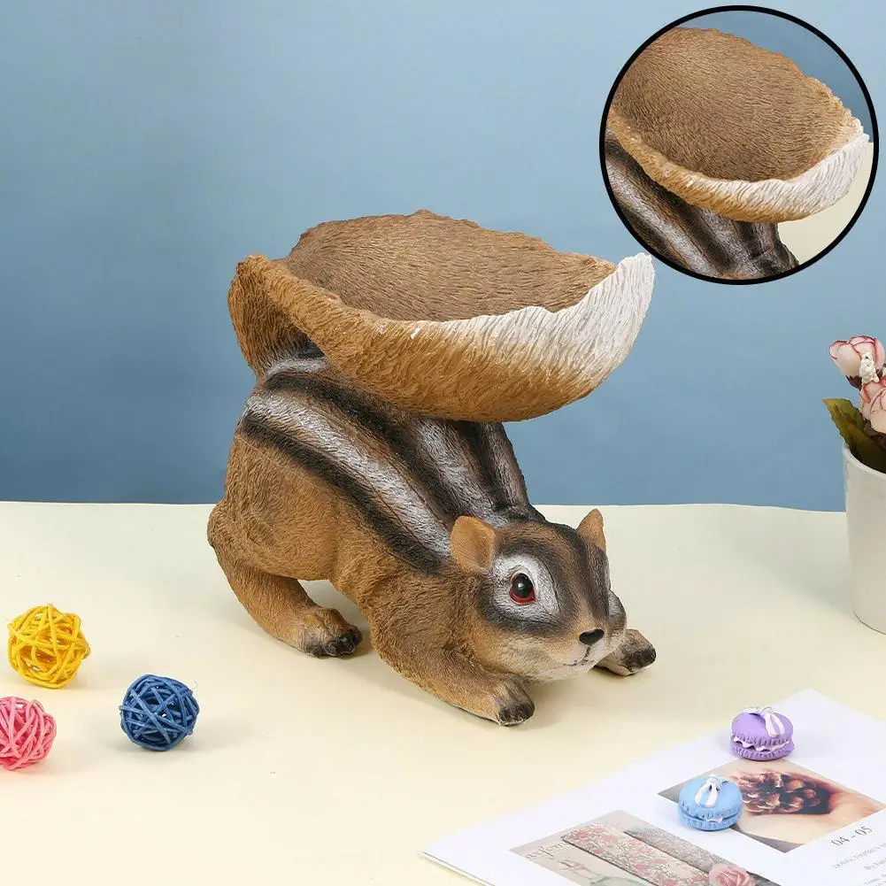 

Hot Selling Resin Crafts Ornaments Squirrel Animal Home Shape Feeder Decoration Gardening W8P3