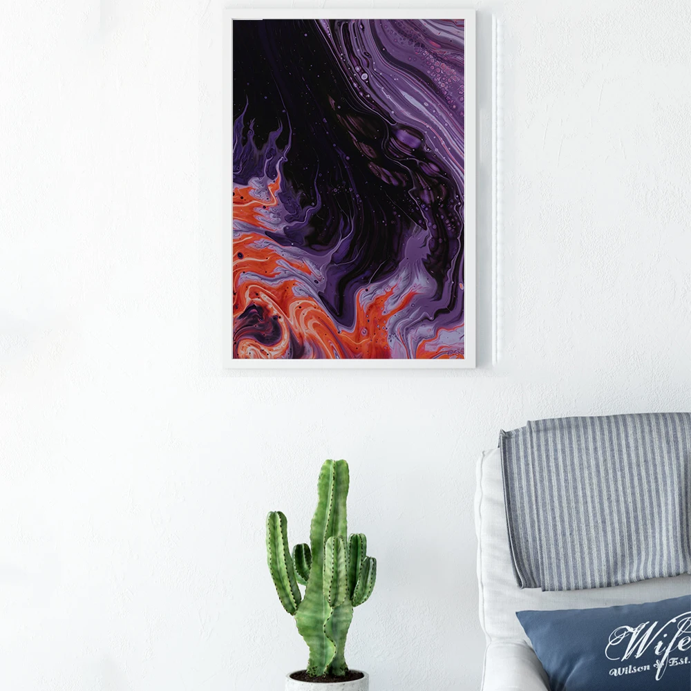 

Abstract oil painting splash ink art sea morning poster living room corridor bar home decoration mural