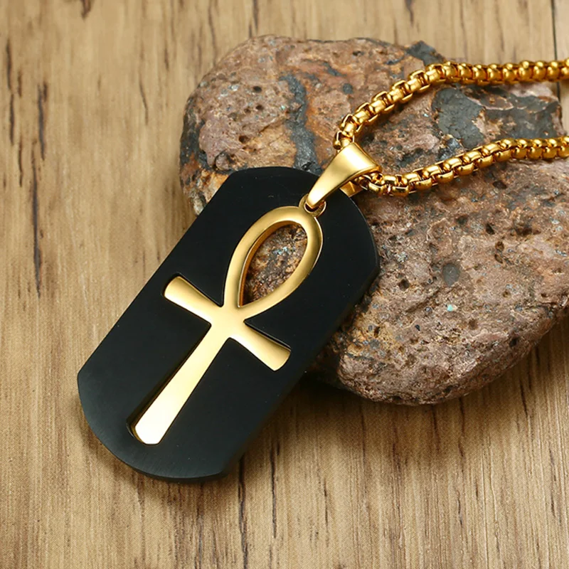 Мужские и женские религия гипетский Анкх ожерелья с распятием Кулоны из