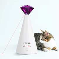 diamond cat toy electric pet toy diamond shaped interactive cat adjustable 3 speeds pet pointer plastic cat toy pet supplies