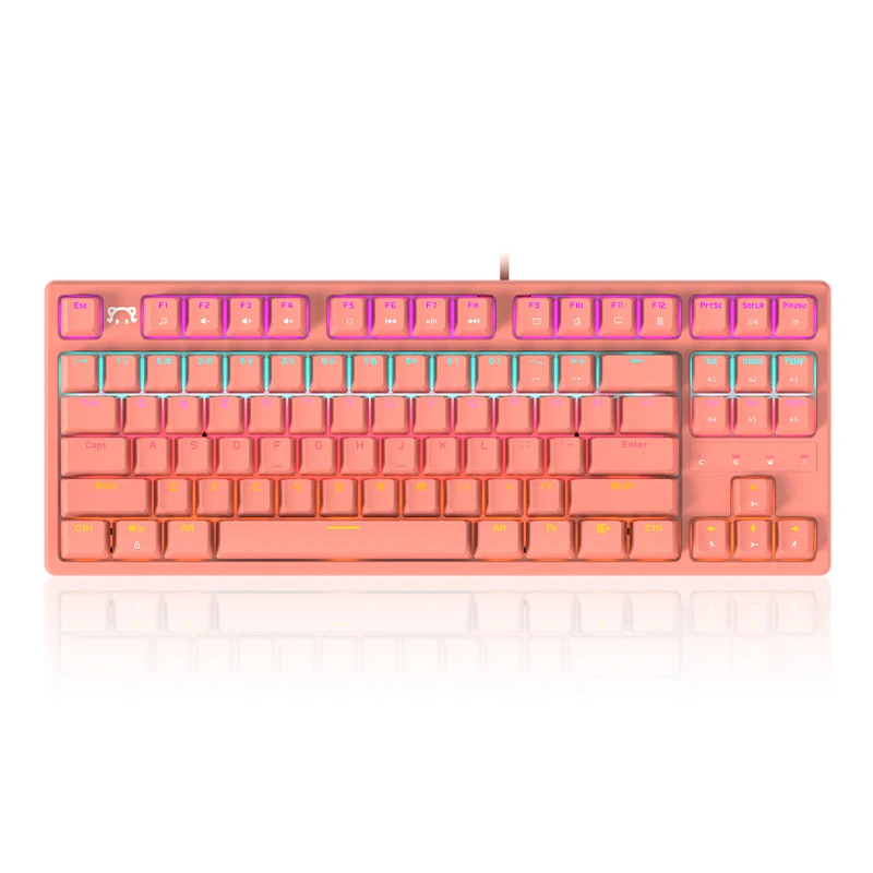 

AJAZZ NACODEX STK130 Mini Gaming Mechanical Keyboard Backlight Programmable 87 Keys Compact Gaming Keyboard Red axis