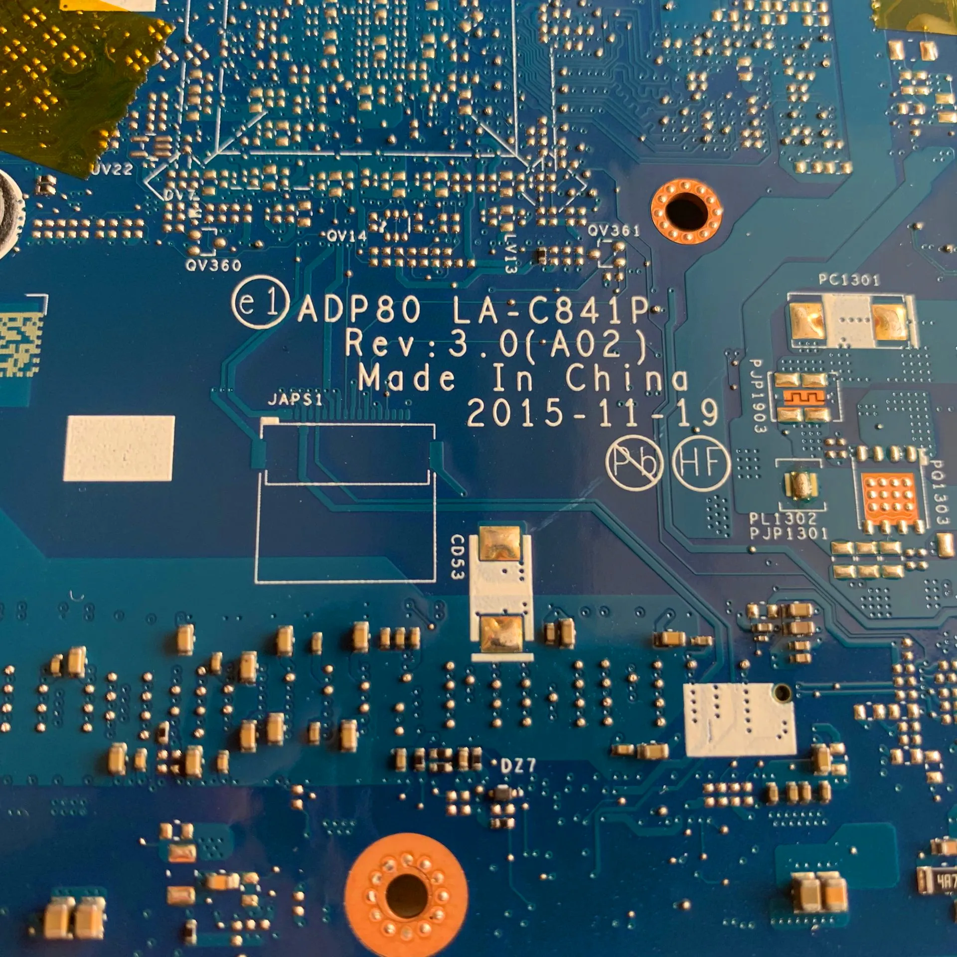 

ADP80 LA-C841P Mainboard FOR DELL Latitude 5570 E5570 Laptop Motherboard CN-0CPTX8 0CPTX8 WITH I5-6440HQ 100% fully tested
