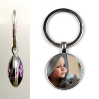 double sided crystal keychain new jewelrypersonality photo family double sided keychain custom photo gift