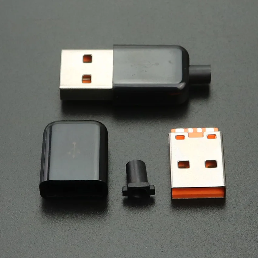 ChengHaoRan USB 2.0/Type C/Micro Male jack Charging Plug Welding USB-C Adapter 3/4 in 1 5A Large Current Connector With Case |