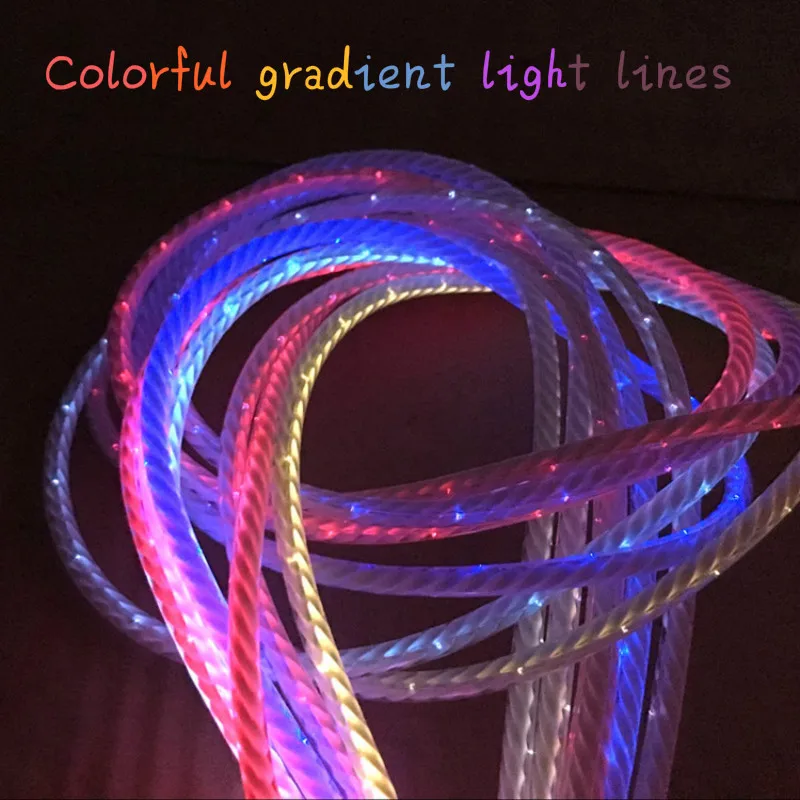 Светодиодный usb кабель для зарядки и с подсветкой micro Micro USB/8 контактный зарядка