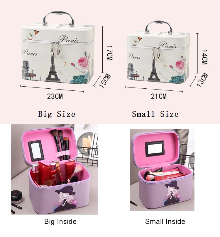 

Landscape painting Korea Cute portable cosmetic bag Waterproof Travel storage box Portable Toiltery bag SZL179