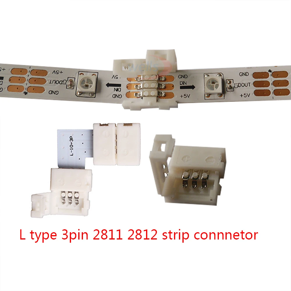 

5set L T X Shape 2pin 3pin 4pin 5pin 6pin LED Connector For connecting corner right angle 5050 SMD RGB RGBW 3528 2812 LED Strip