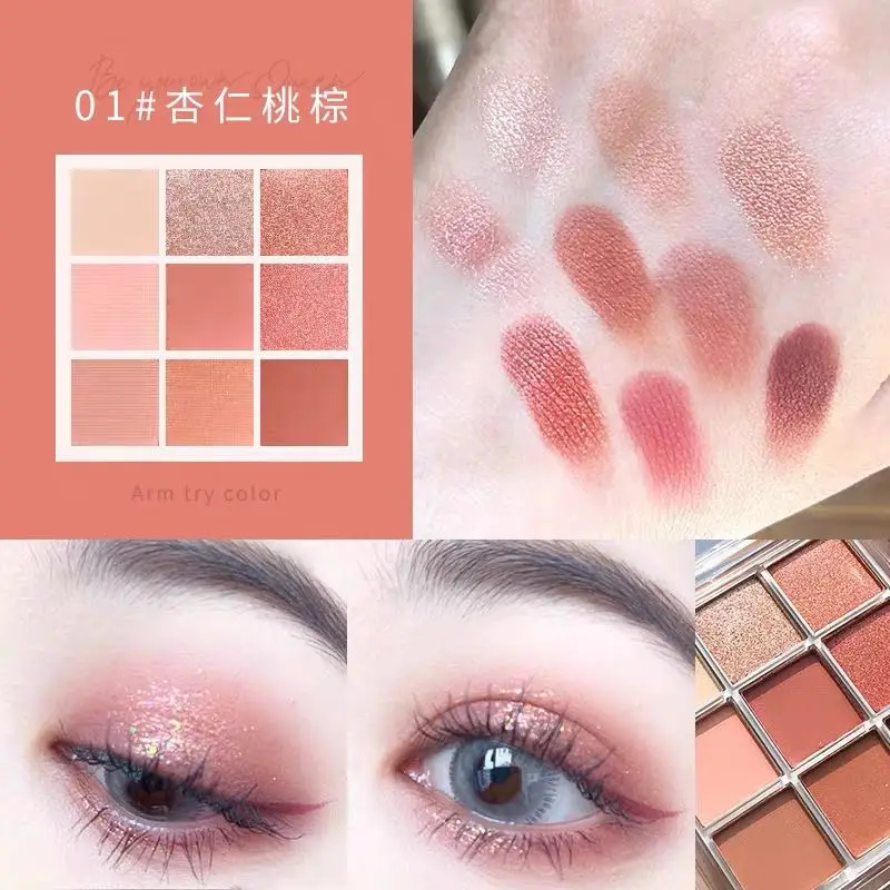 Miss lara Fashion eyeshadow palette 9 Colors Matte EyeShadow Glitter eye shadow MakeUp Shimmer and Diamond Eye Cosmetics |