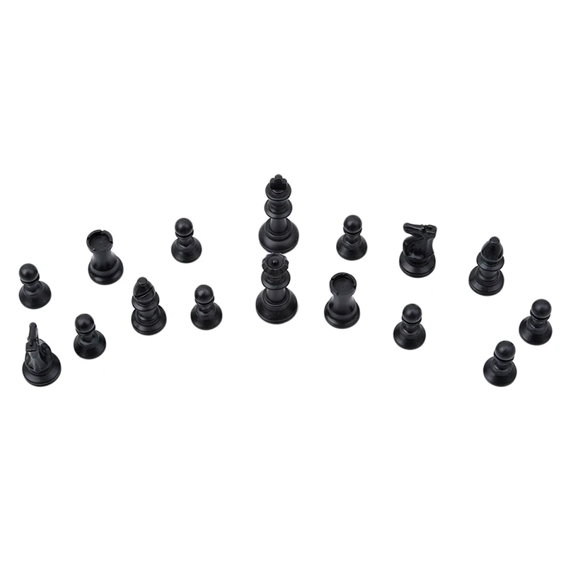 32pcs Medieval Chess Pieces/Plastic Complete Chessmen International Word Game Entertainment Black &amp White 64MM | Спорт и
