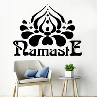 Namaste Wall Decals Hinduism Yoga Hindu India Vinyl Wall Stickers Home Decoration For Meditation Room Studio Classroom Z187