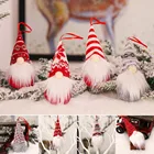 Рождественская Кукла-Гном-эльф, подвесное украшение на елку, Вязаная Шерстяная кукла, Шарм, украшение на рождественскую елку, подвеска, новый год 2022