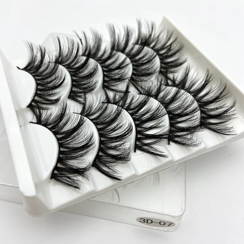 3D07 Buzzme, 5 пар, 3D11, искусственные норковые ресницы, натуральные накладные ресницы, накладные ресницы, драматический объем, макияж, наращивание ресниц, шелковые ресницы - Цвет: 3D07