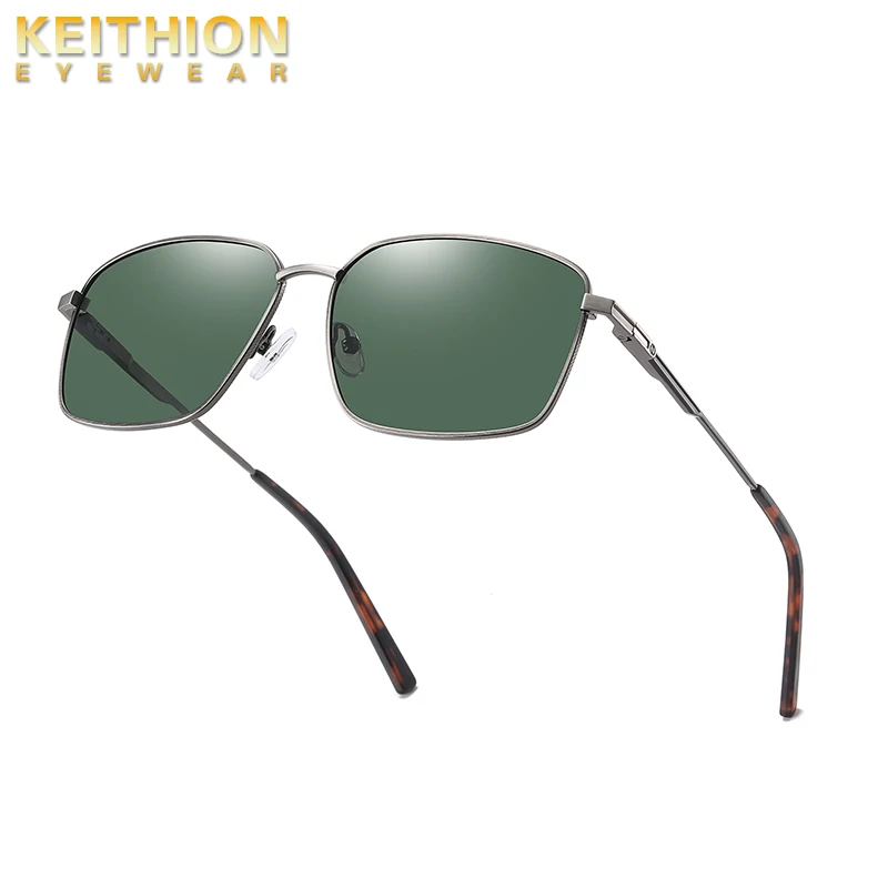 

KEITHION Classic Metal Polarized Sunglasses Men Fashion Square Sun Glasses Women Vintage Male Driving Glasses UV400