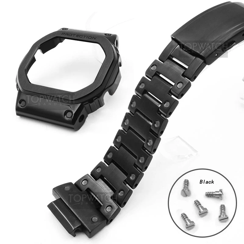 

CasiOak Metal Bezel for Casio G-Shock DW5600/5610 GW5600E DW/GW5000 Stainless Steel Watchband Case/Bezel 5000 DW5035 Strap