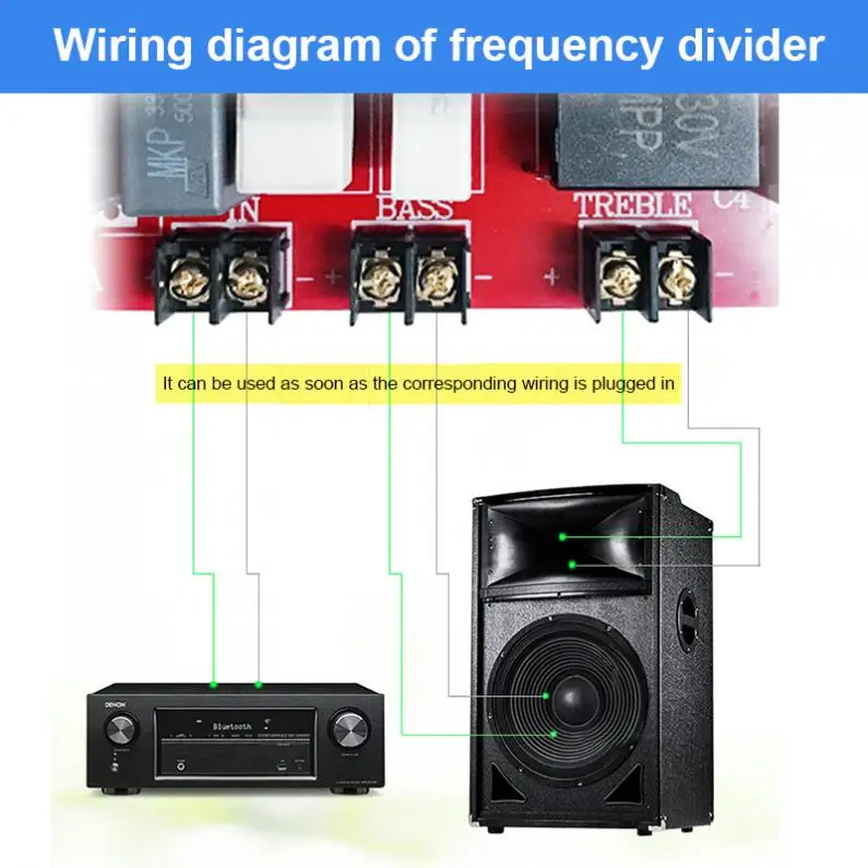2-полосный динамик F3A 400 Вт + бас HiFi домашний s детали фильтры |