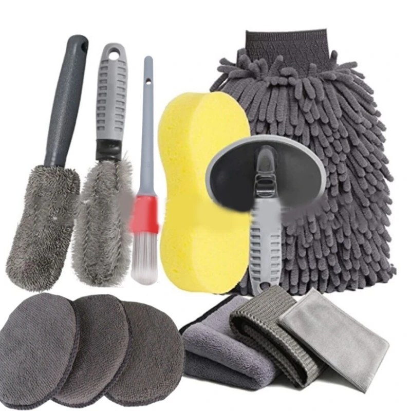 

Window Cleaning Brush Car Detailing Brush 12Pcs Interior Exterior Washing Towel