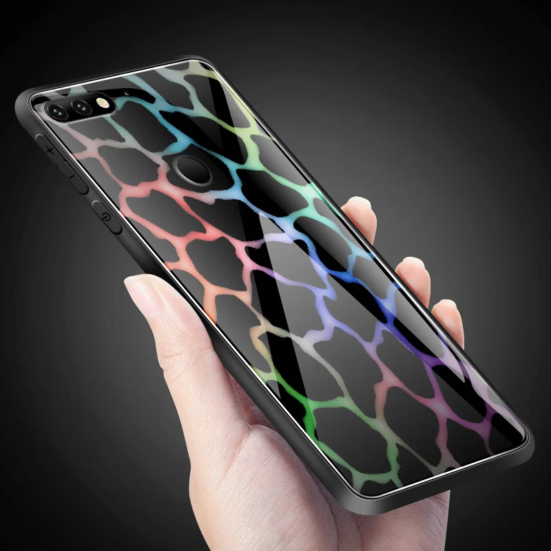 Для Huawei Honor 6X 7A 7X 7C 8A 8X9 облегченное закаленное стекло крышка Y6 Y9 Y7 премьер-профессионал Magic2 Роскошные Защитные чехлы для телефонов