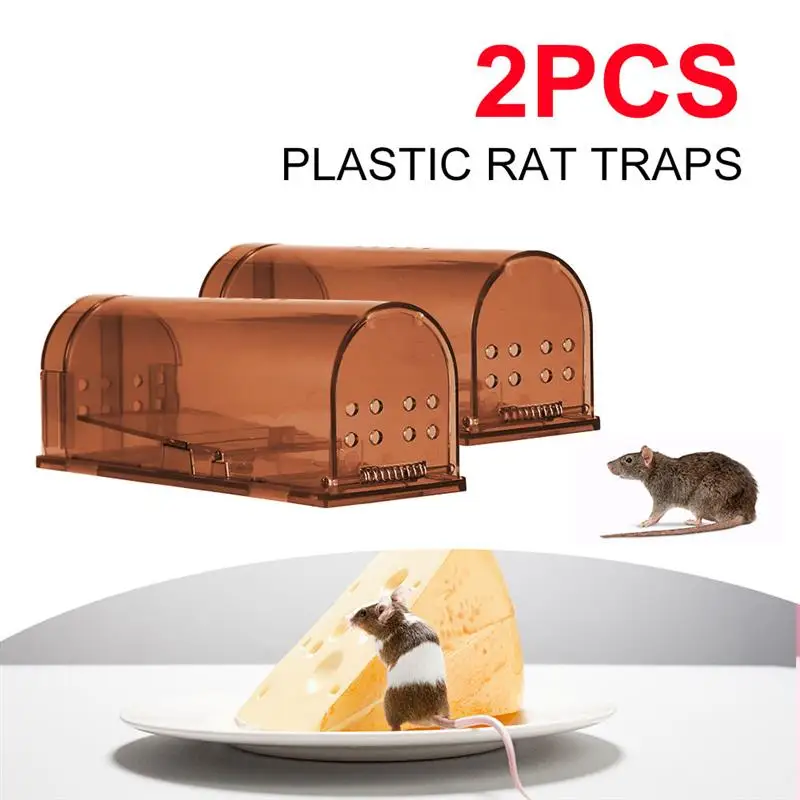 

2 шт., пластиковые ловушки для мышей, грызунов и вредителей