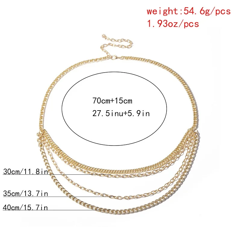 Новинка роскошная металлическая цепочка на талию BLA золотистая для тела