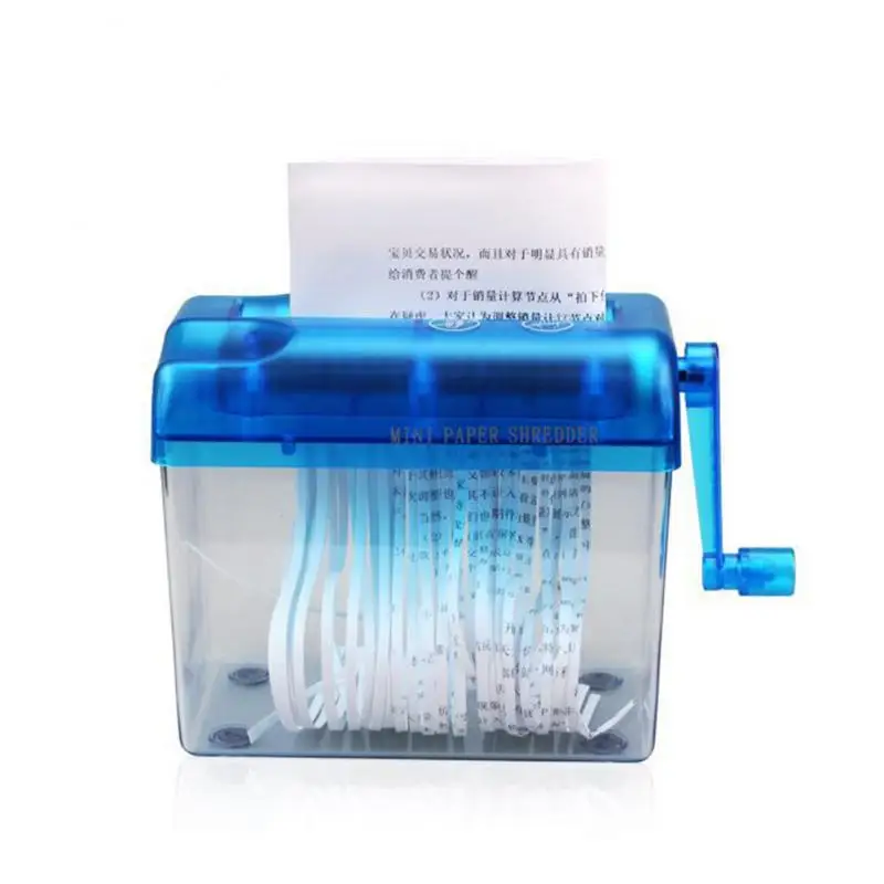 

A6 Mini Manual Shredder Crusher Destroyer Paper Documents Handmade Straight Cutting Machine Hand-cranked A6 Paper Shredder