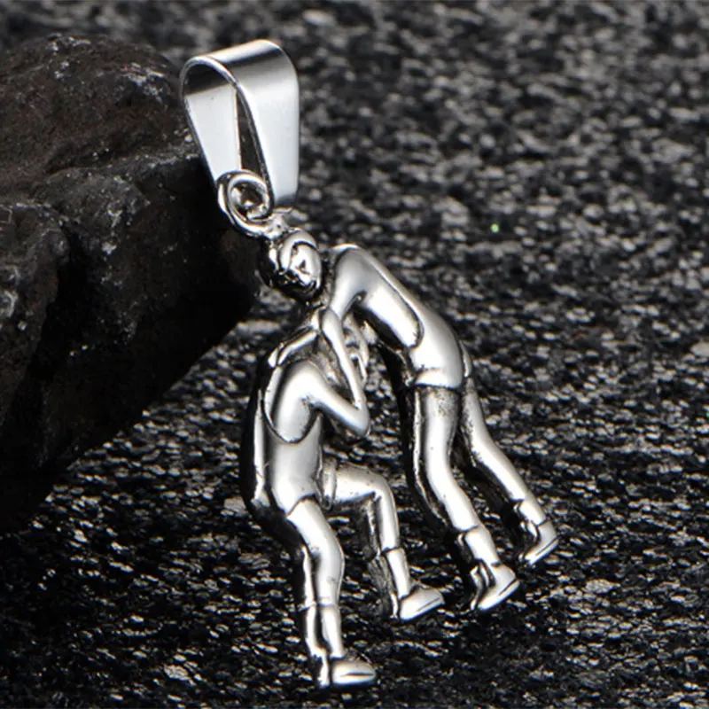 Ожерелье с подвеской для мужчин колье из нержавеющей стали фитнеса бодибилдинга