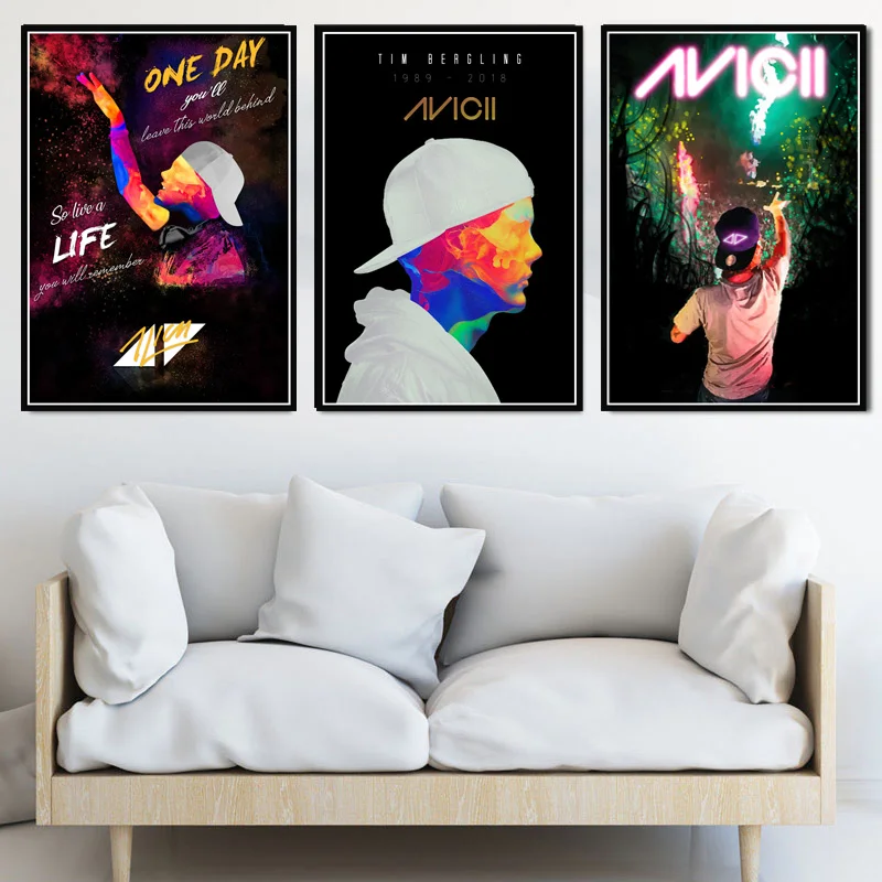 Avicii Легенда DJ музыка ПЕВЕЦ Звезда современный абстрактный постер принты