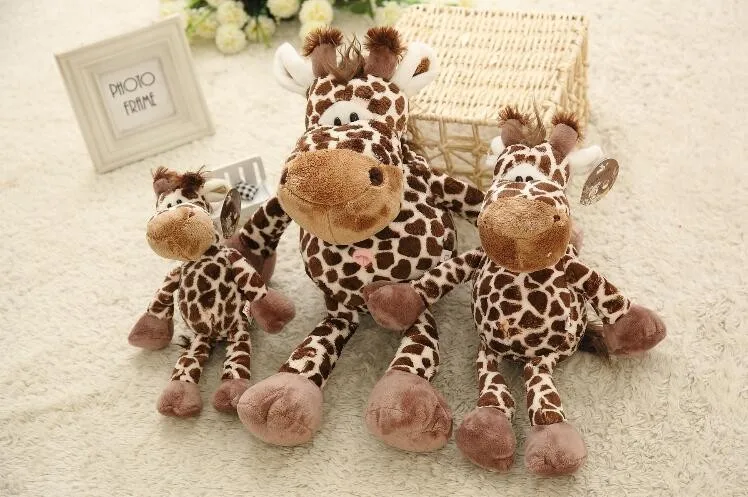 

Cute 23cm big giraffe lovely plush stuffed animal deer doll toys for kids christmas gifts