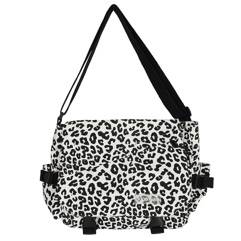 

Черно-белая женская сумка через плечо с принтом в горошек, молочная корова, Зебра, леопард, холщовая