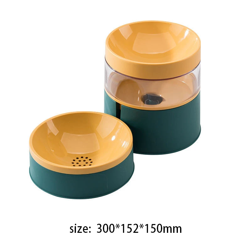 

New Cat Bowl Automatic Feeder Water Dispenser For Dog Cat Double Layer Cat Food Bowl With Drinking Raised Dish Rack Pet Supplies