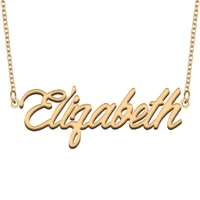 necklace with name elizabeth for his her family member best friend birthday gifts on christmas mother day valentines day