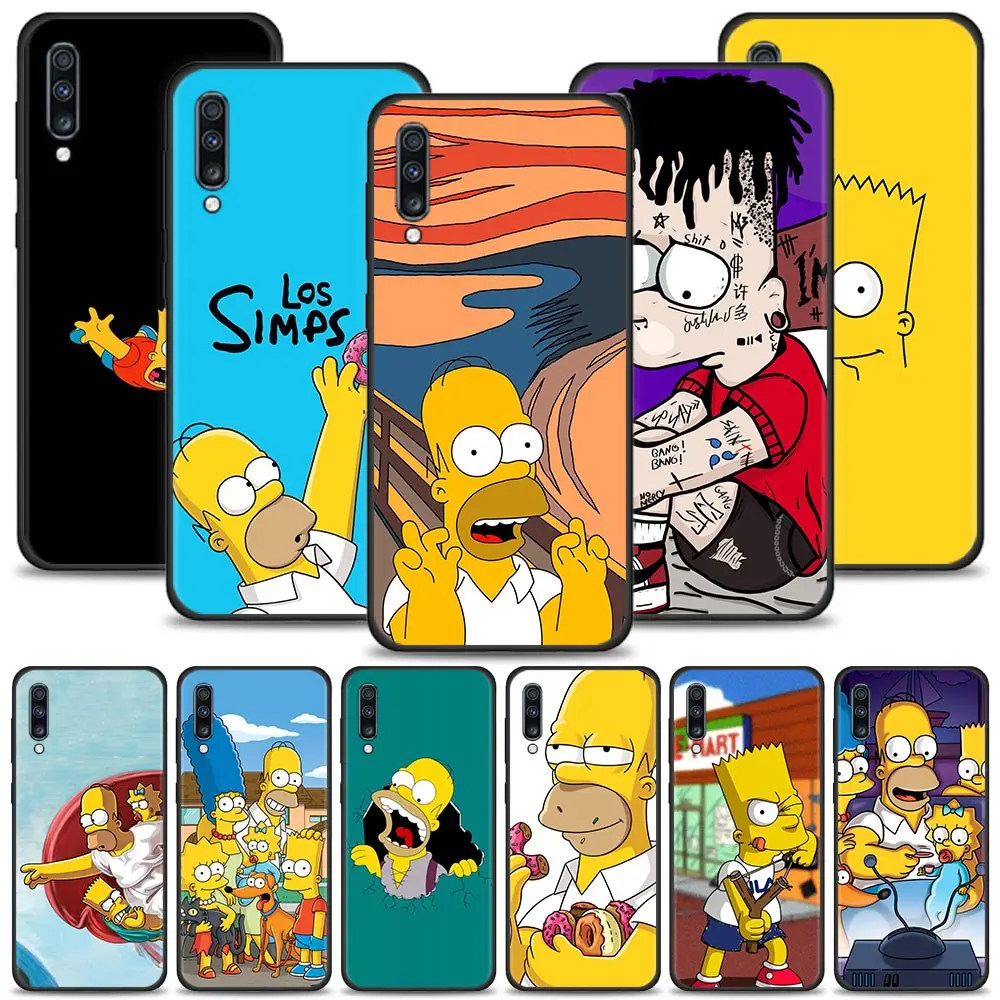 

Чехлы Simpsons для Samsung A51 A71 A91 5G A41 A31 A21s A11 A01, Мягкий противоударный чехол для телефона