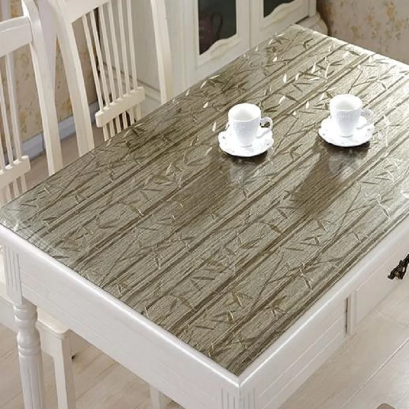 Table coffee table pads colored plastic pvc crystal plate nordic waterproof oil-proof disposable wash ironing tablecloth | Дом и сад