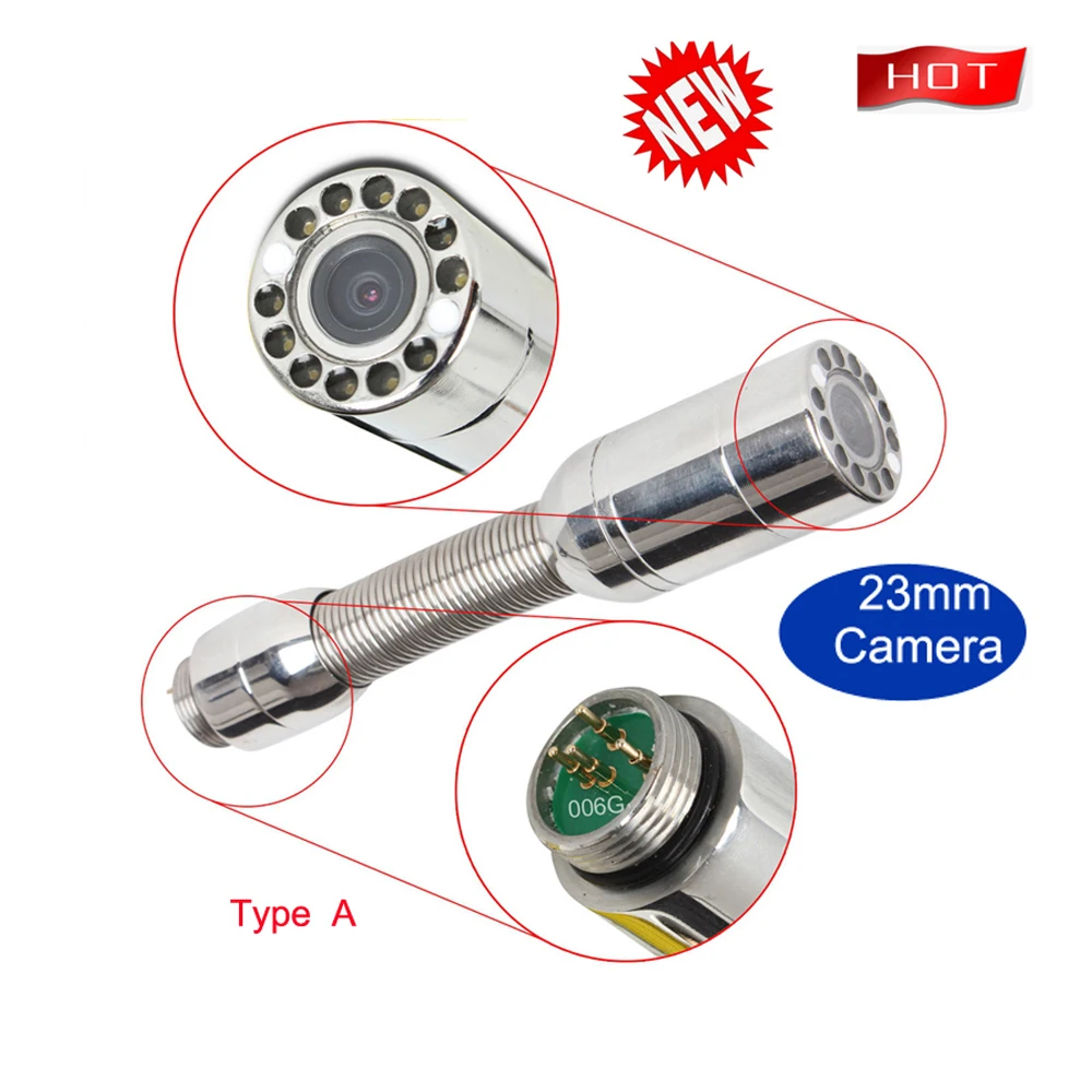 Детали для замены головки камеры диаметром 23 мм с 12 светодиодами и запасными