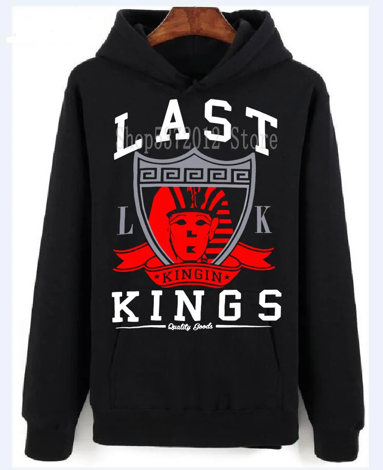 LAST KINGS Kingin Black Men'S s Summer Style Fashion Swag Men Hoodies Sweaters Solid Color |