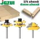 Tongue and Groove Router Bit Tool Set 14'' Shank With 45 Lock Miter Bit 14'' 6mm Shank - Solid Steel, Anti Kickback Design
