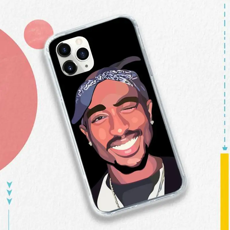 

Rapper 2pac Famous singer Phone Case for iPhone 11 12 pro XS MAX 8 7 6 6S Plus X 5S SE 2020 XR