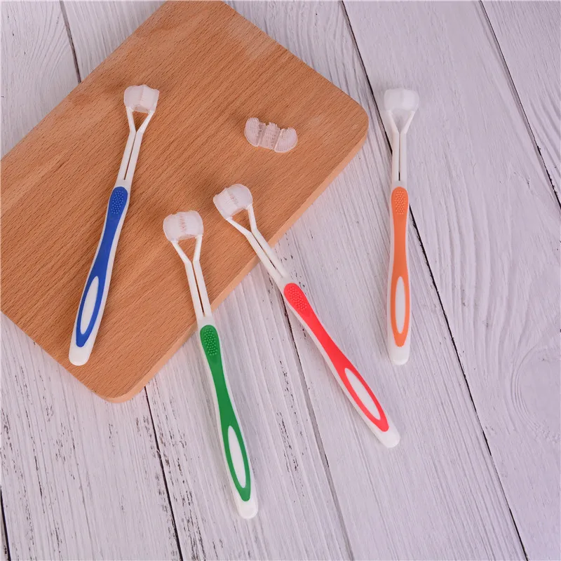 

Silicone 3 Sided Brush Oral Care Safety Teeth Brush Oral Health Cleaner Dental Clean Toothbrush