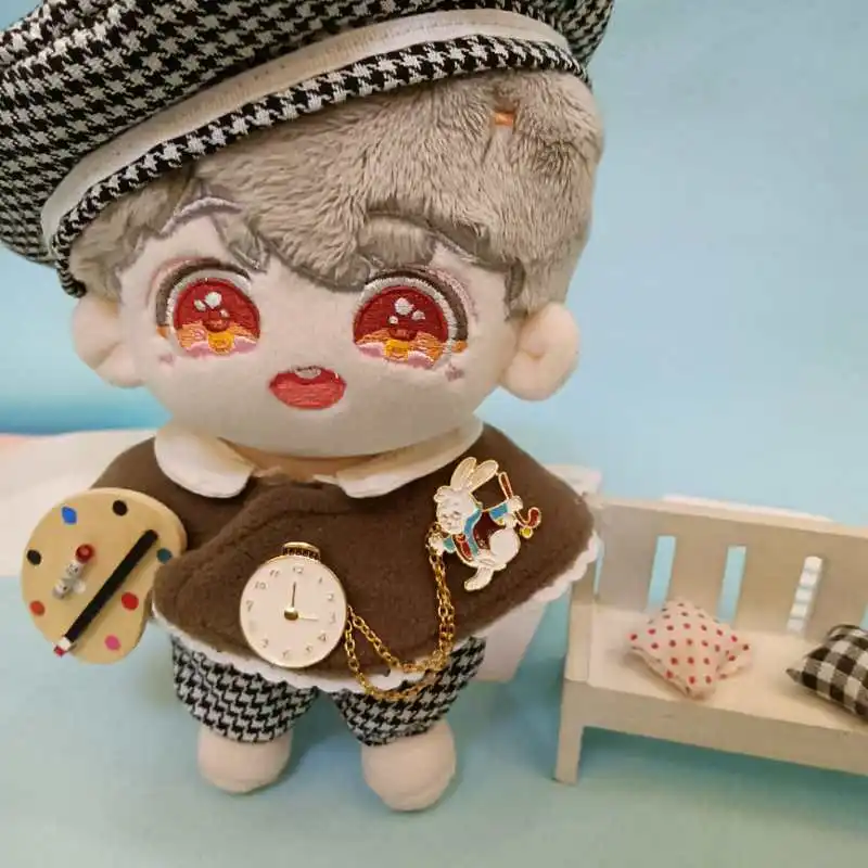 

[MYKPOP]KPOP Doll's Clothes: Painter Clothes 4pcs Set Cap Shirt Overalls Cloak for 20cm Doll (Without doll) SA20110503