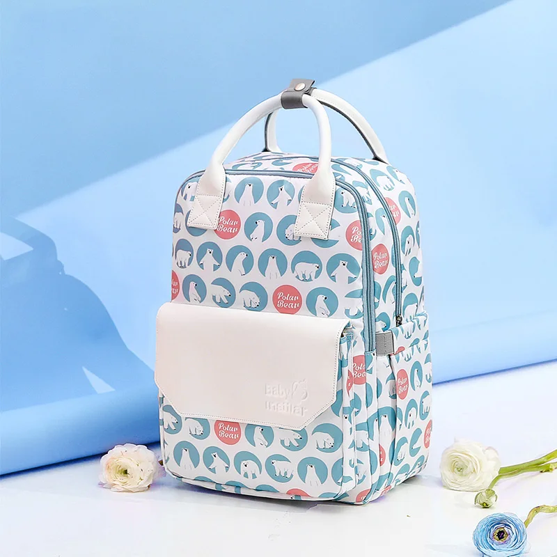 

Fashion Waterproof Multifunction Portable Shoulders Mommy Bag Mother and Baby Antifouling Breathable Large Capacity Diaper Bags