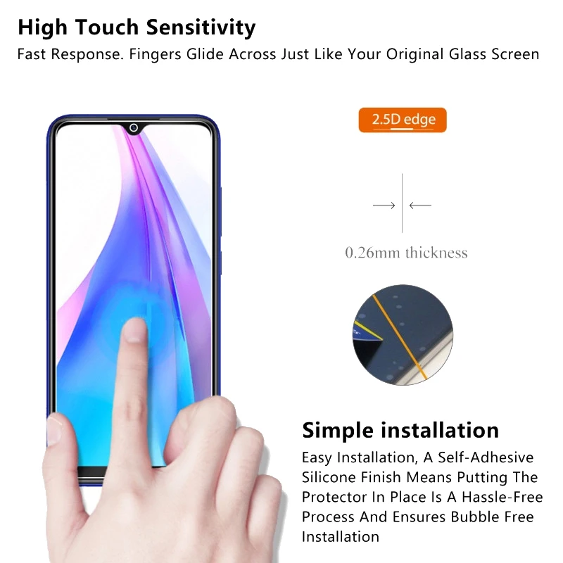 Стекло для Xiaomi Redmi Note 8T note 7 8 pro стекло 8A 7A защита экрана Защитное стекло|Защитные