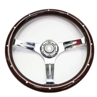 380mm 15 inch auto classic real wood steering wheel drifting steering wheel sports nostalgia style steering wheel
