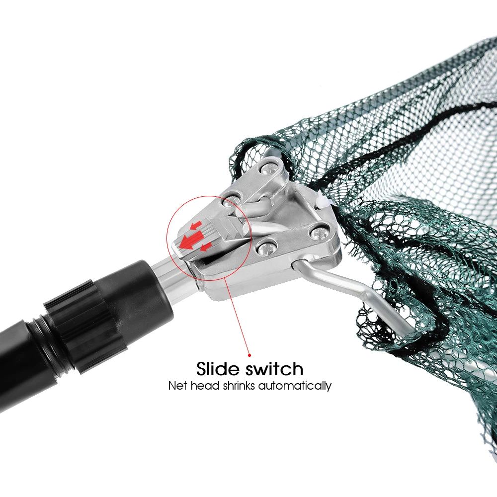 Выдвижная рыболовная сеть длиной 150 см алюминиевая телескопическая складная для