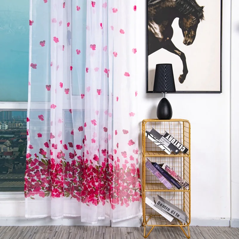 Занавеска на окно прозрачная вуаль гладкий тюль шарф для спальни гостиной | Дом и