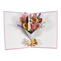 fenkicyen 3d mothers day card bouquet greeting card pop up blessing for mom birthday thank paper giftcard flower decoration 1pcs