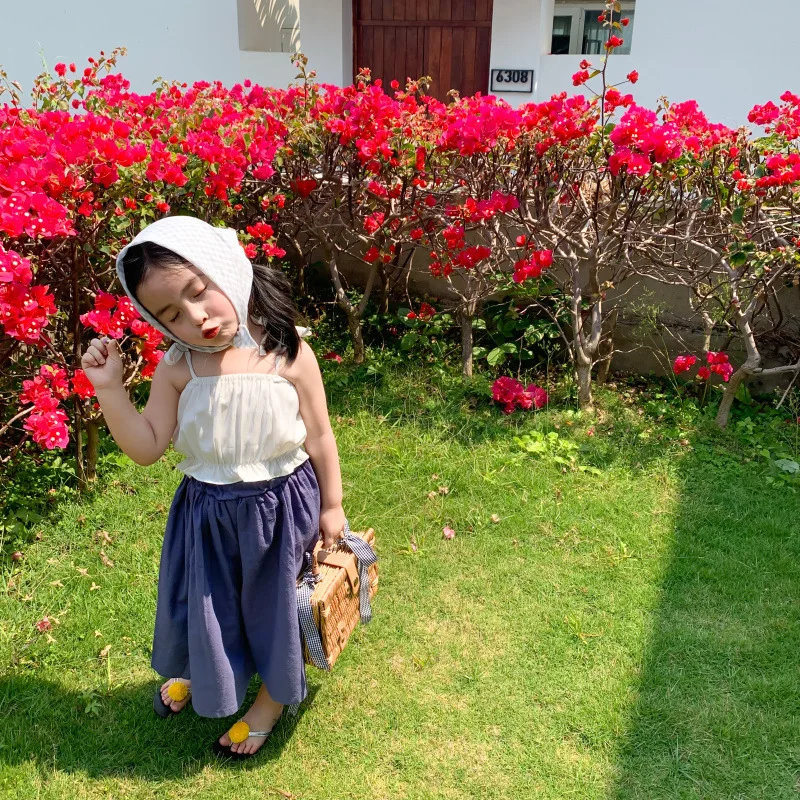 Новое поступление летние комплекты одежды в Корейском стиле жилет на бретелях со