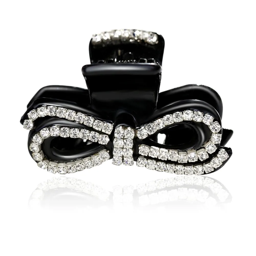 Стразы маленькая заколка для волос коготь женщин женская бабочка цветок конский