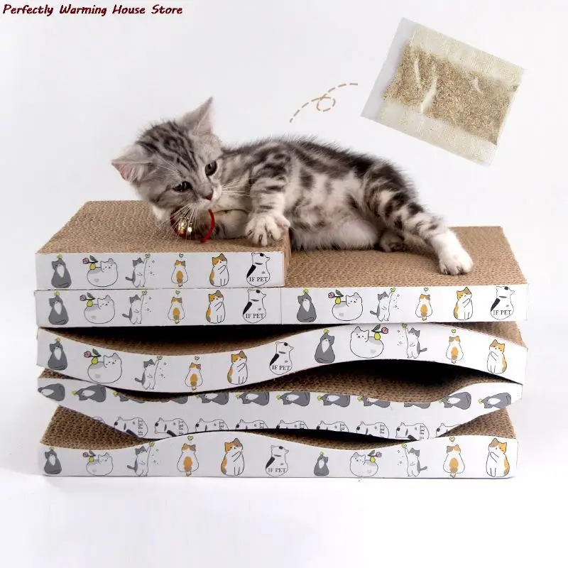 

Кошачья Когтеточка из гофрированного картона, скребок для кровати, зеркальная тарелка лапа