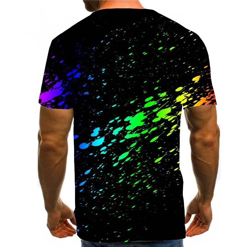 Футболка Rianbow мужская с 3D-принтом рубашка рисунком топ на лето | Мужская одежда