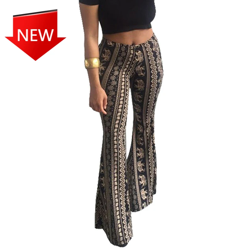 

Модные свободные длинные брюки, широкие брюки с Африканским принтом, леггинсы с широкими штанинами, брюки в стиле хиппи, богемные расклешен...